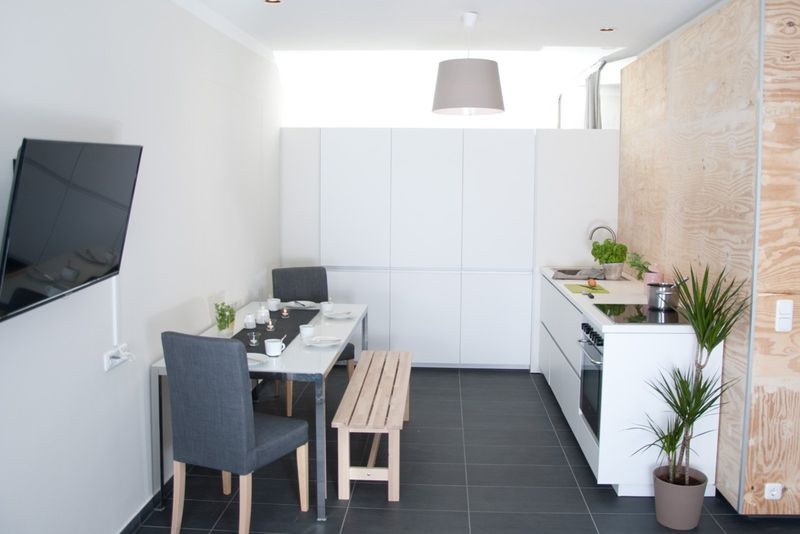 Saliterei Ferienhaus: Saliterei, Küchenzeile, Sitzmöglichkeit, Essbereich